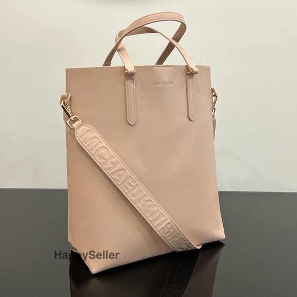 Michael Kors Tote Bag Handbag Purse Crossbody Strap Blush Pink Travel NEW - Picture 2 of 14